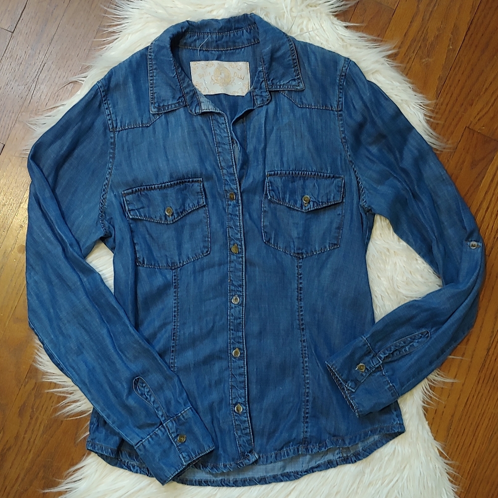 Bella Dahl Chambray Button Up Shirt